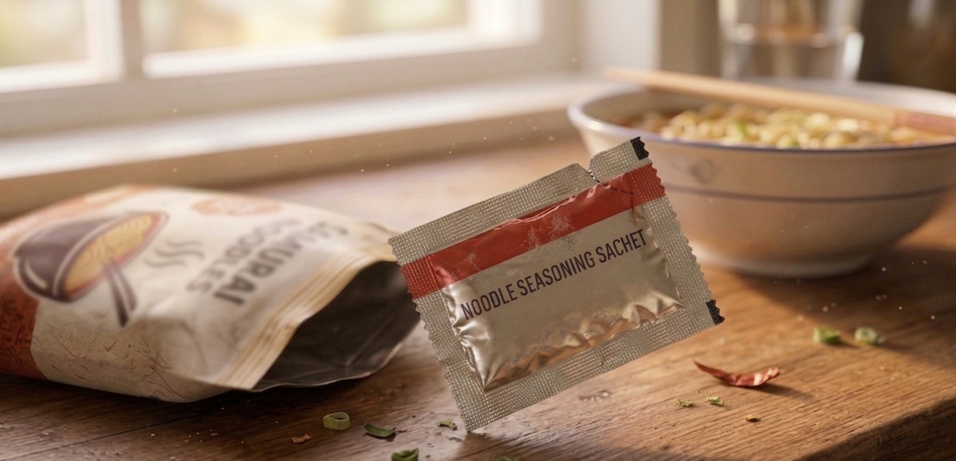 Noodle seasoning sachet